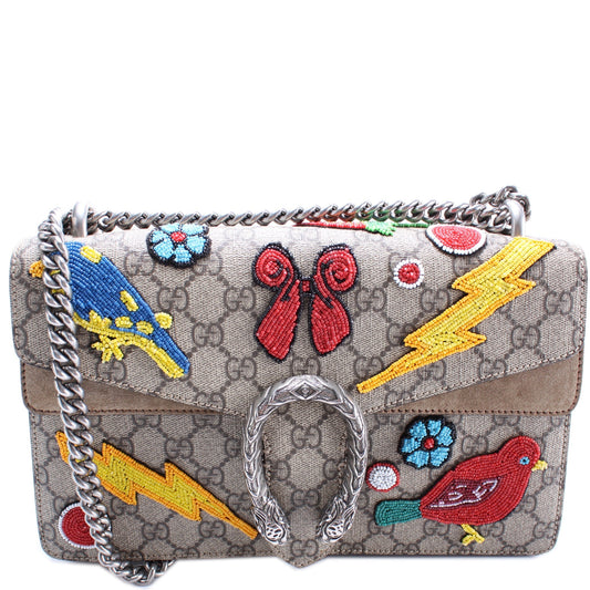 Gucci Dionysus GG Bead Embellished Small Shoulder Bag