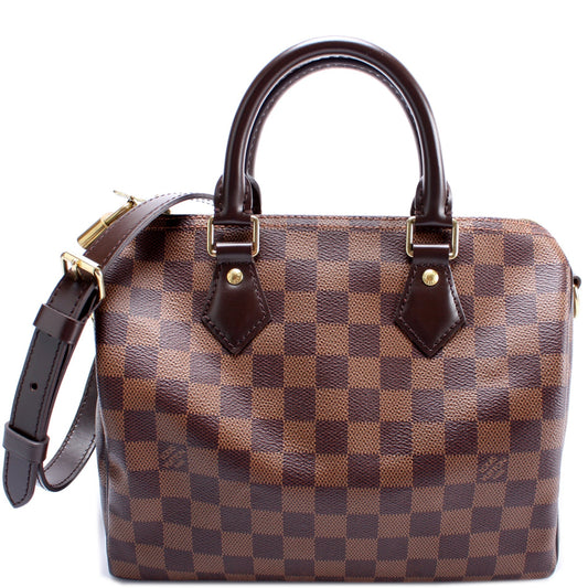 Louis Vuitton Speedy 25 Bandouliere Ebene Damier Handbag Ebene 10