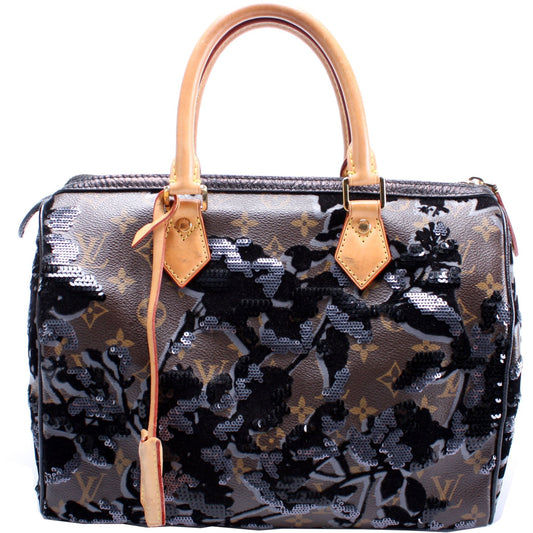 Louis Vuitton Speedy 30 Fleur De Jais Handbag