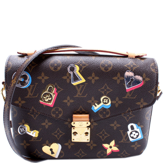 Louis Vuitton Pochette Metis Lovelock Monogram Clutch Bag