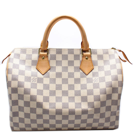 Louis Vuitton Speedy 30 Azur Damier Handbag Azur 39