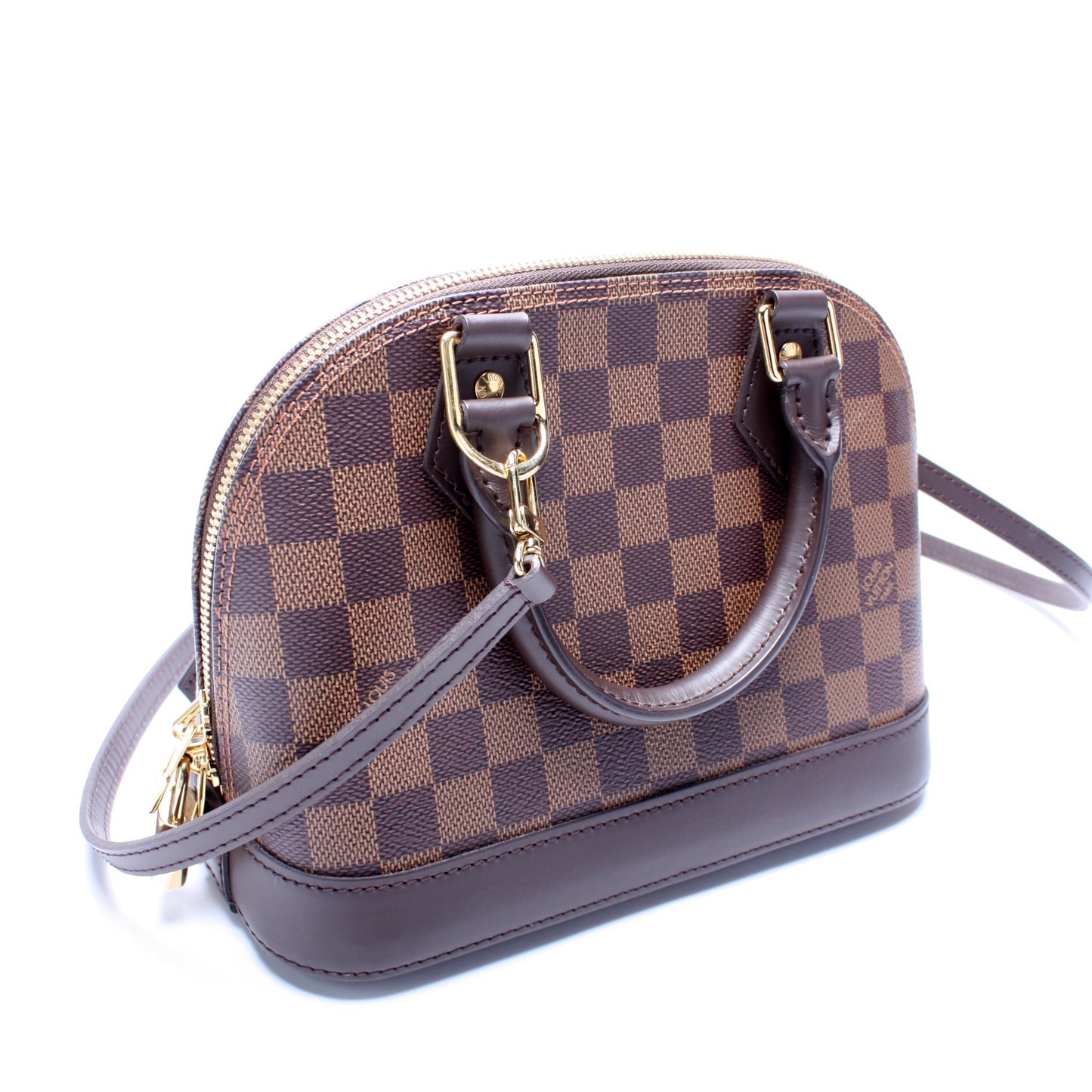 Louis Vuitton Alma BB Ebene Damier Handbag Ebene 12
