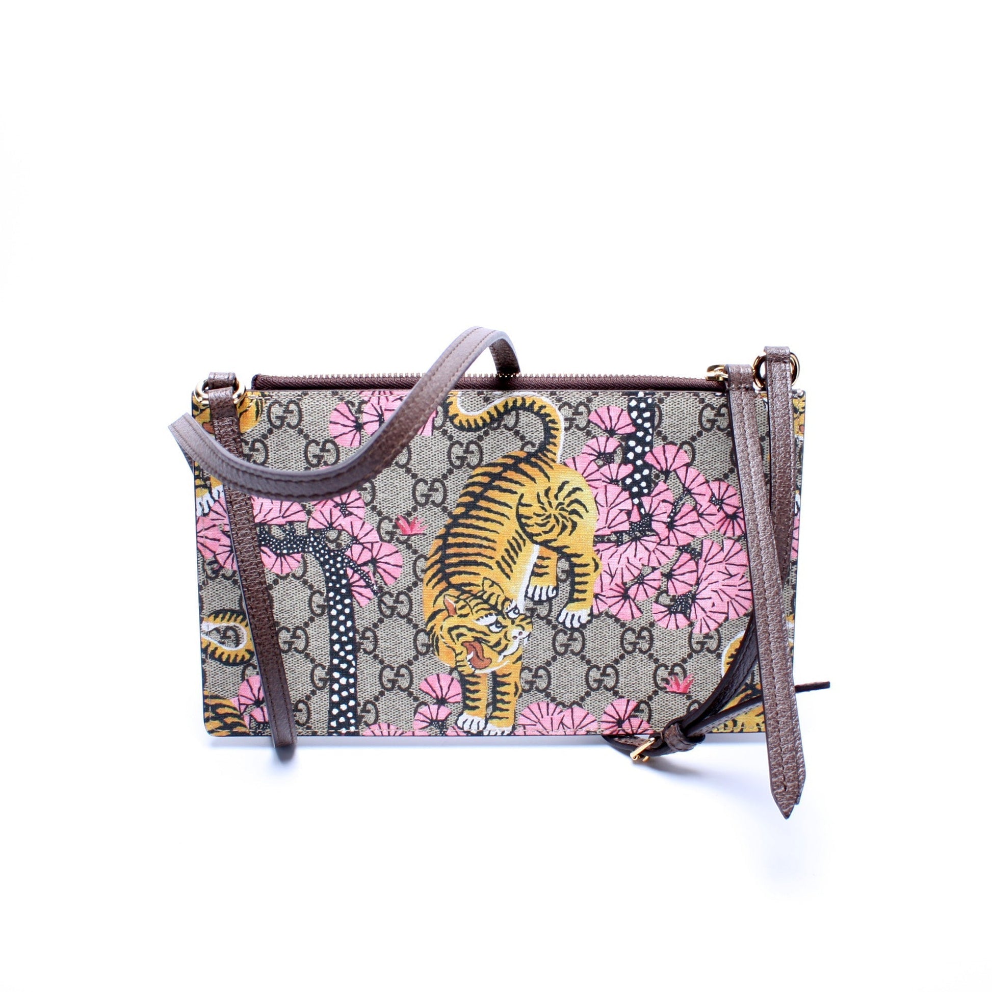 Gucci GG Supreme Blooms Bengal Double Shoulder Bag