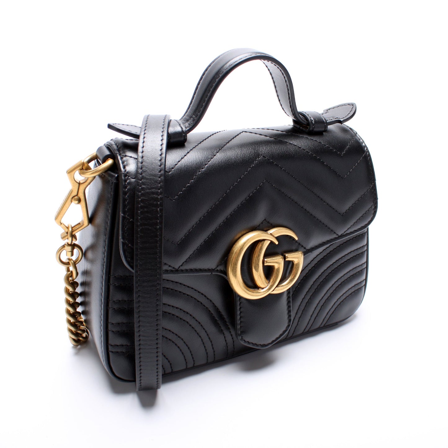 Gucci Marmont Mini Top Handle Travel Bag Handle 2