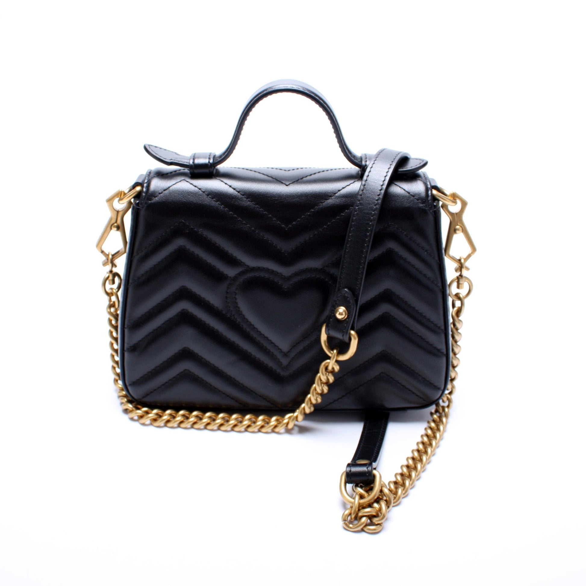 Gucci Marmont Mini Top Handle Travel Bag Handle 2