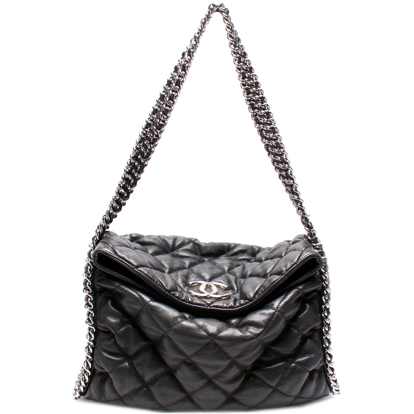 Chanel Around Hobo Lambskin 15M Shoulder Bag
