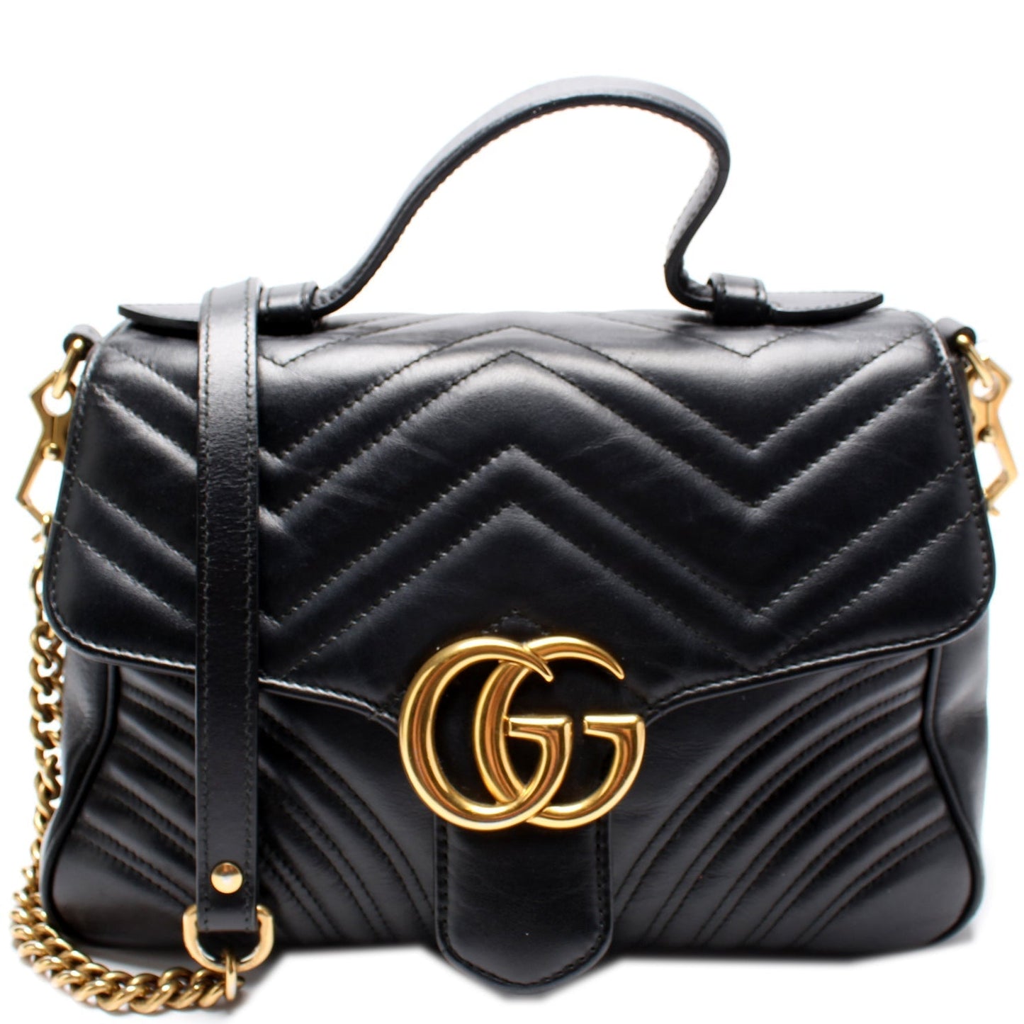 Gucci GG Marmont Small Top Handle Travel Bag Handle 1