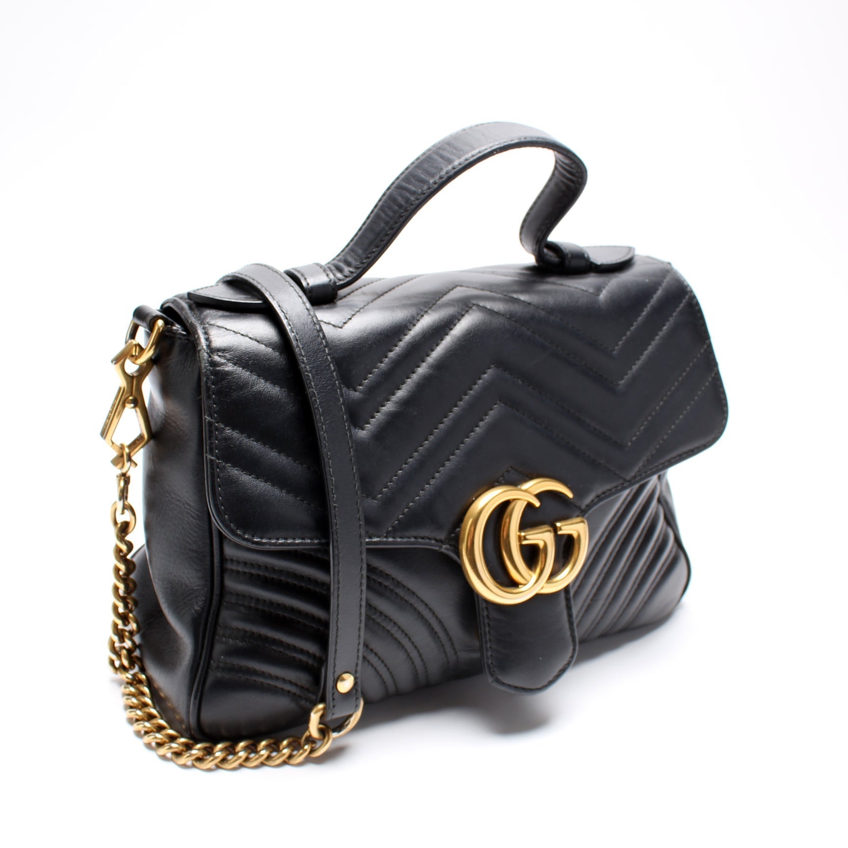 Gucci GG Marmont Small Top Handle Travel Bag Handle 1