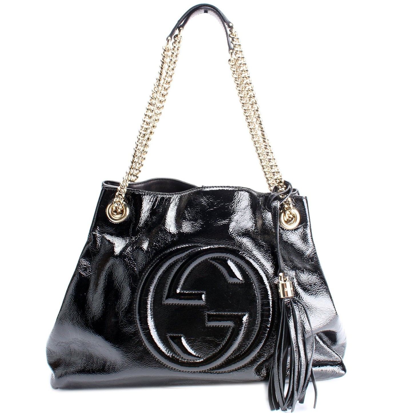 Gucci Soho Leather Patent Medium Shoulder Bag