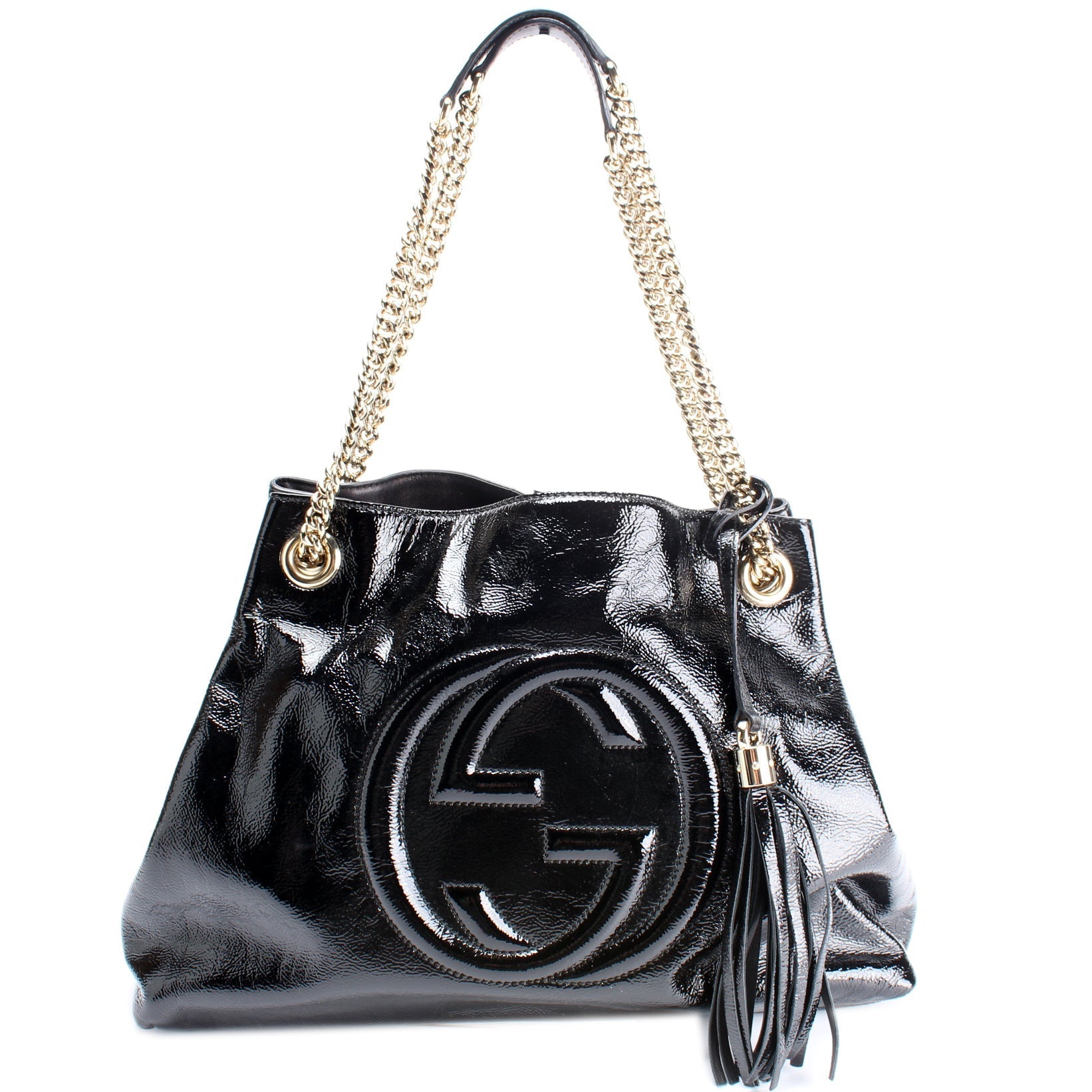 Gucci Soho Leather Patent Medium Shoulder Bag
