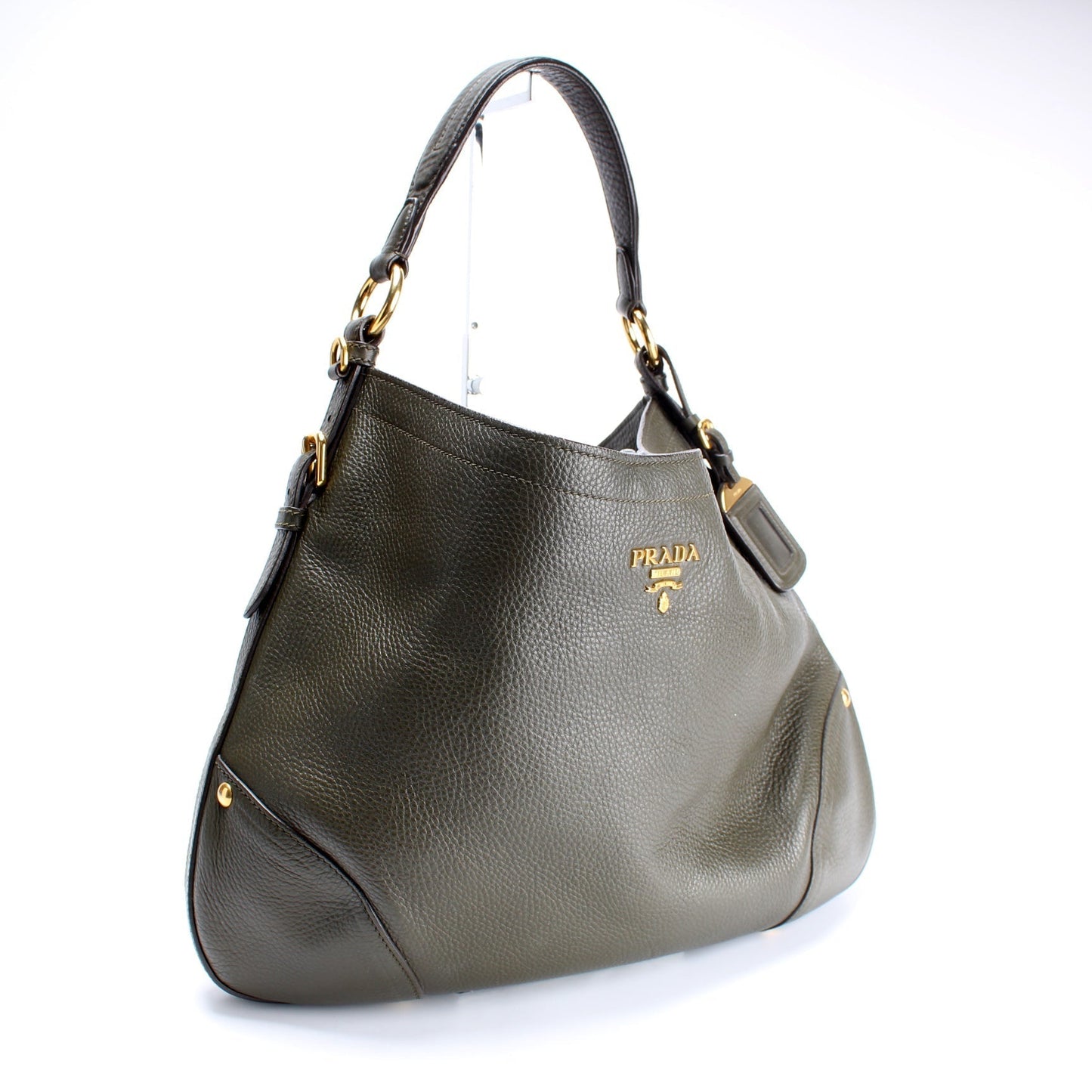Prada Vitello Daino Snap Hobo Bag Travel Bag
