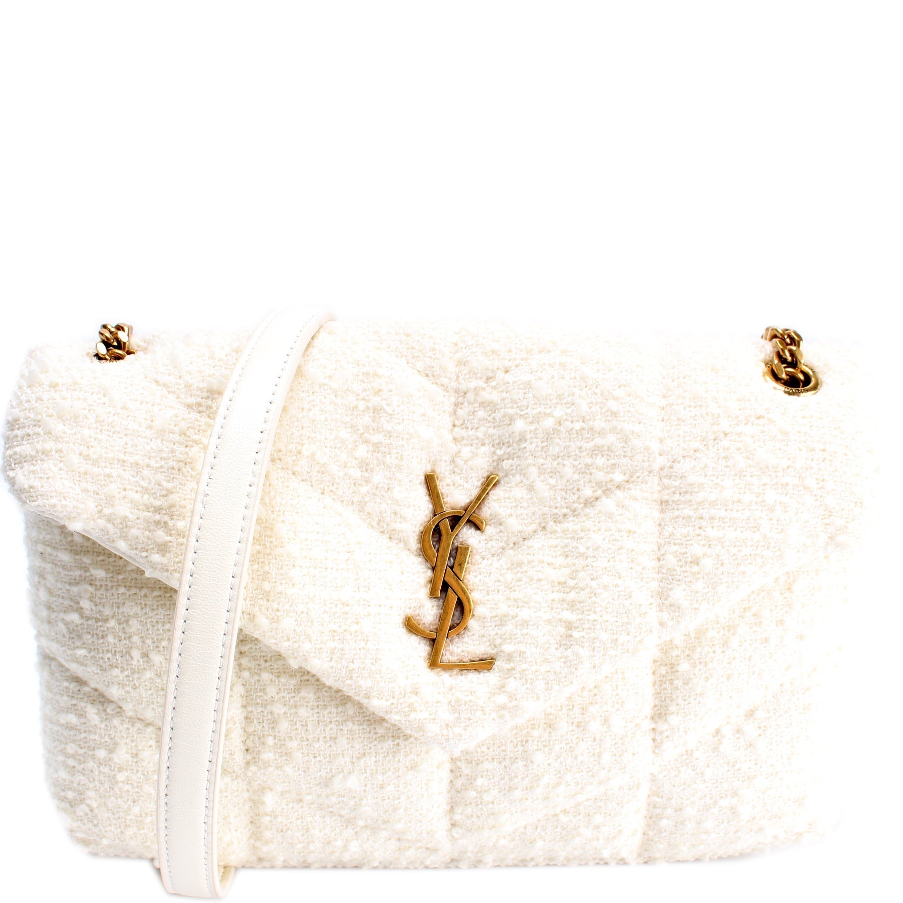 YSL Saint Laurent Saint Laurent Puffer Tweed Bag Mini Travel Bag
