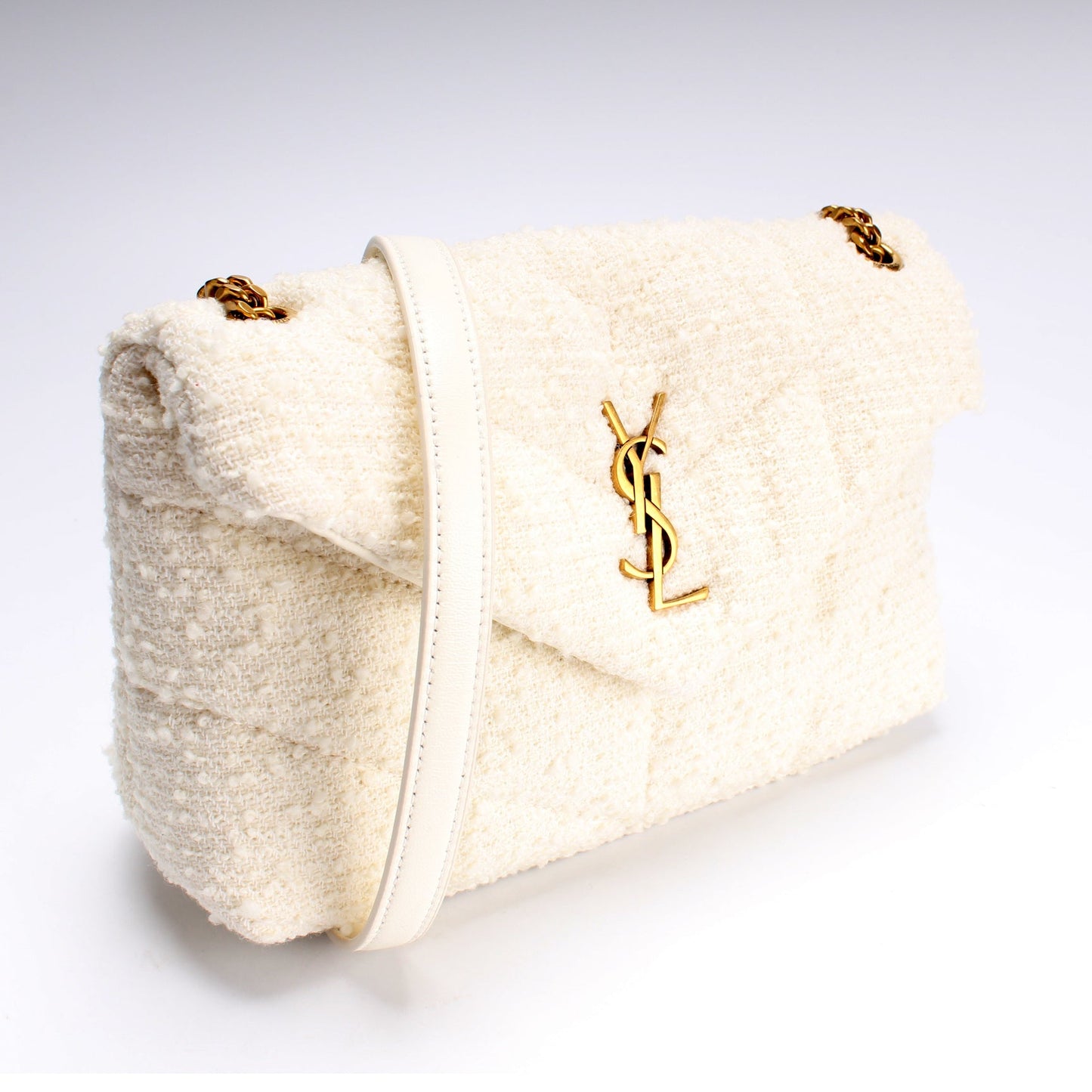 YSL Saint Laurent Saint Laurent Puffer Tweed Bag Mini Travel Bag