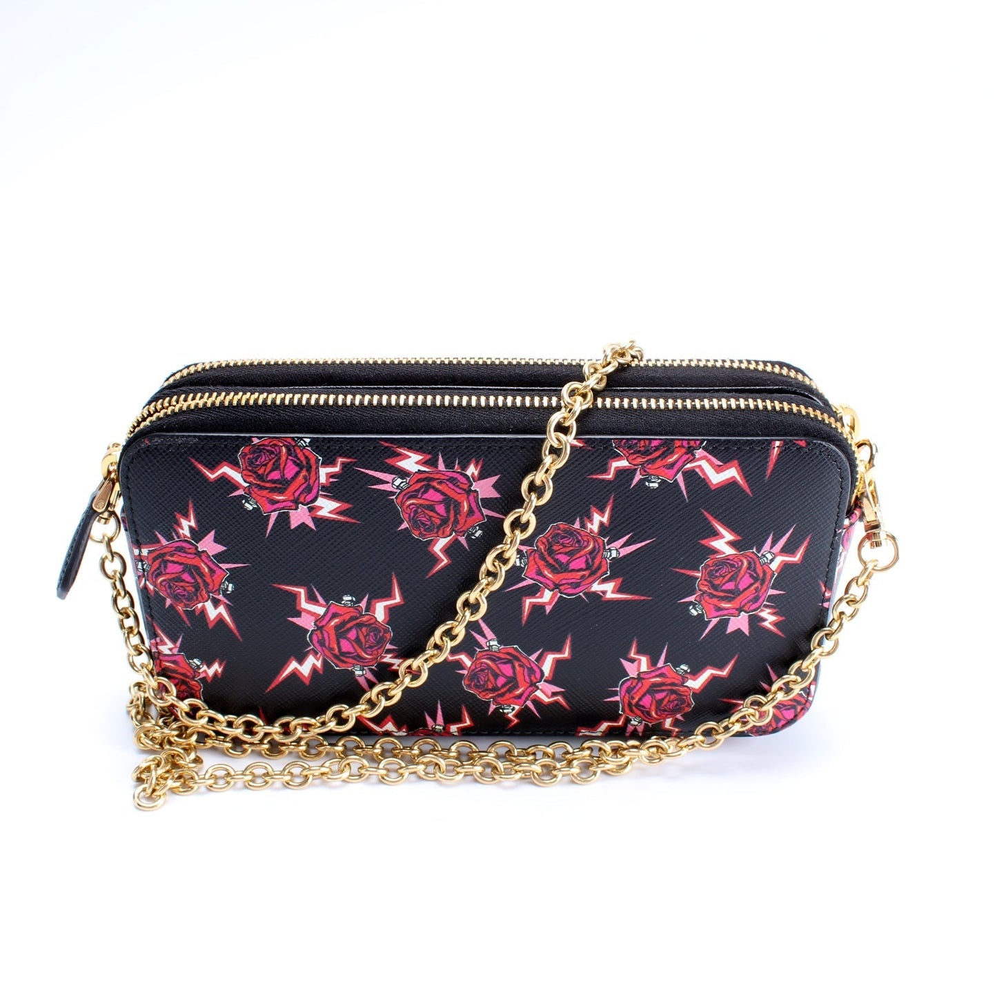 Prada Saffiano Double Zip Woc Bag Travel Bag