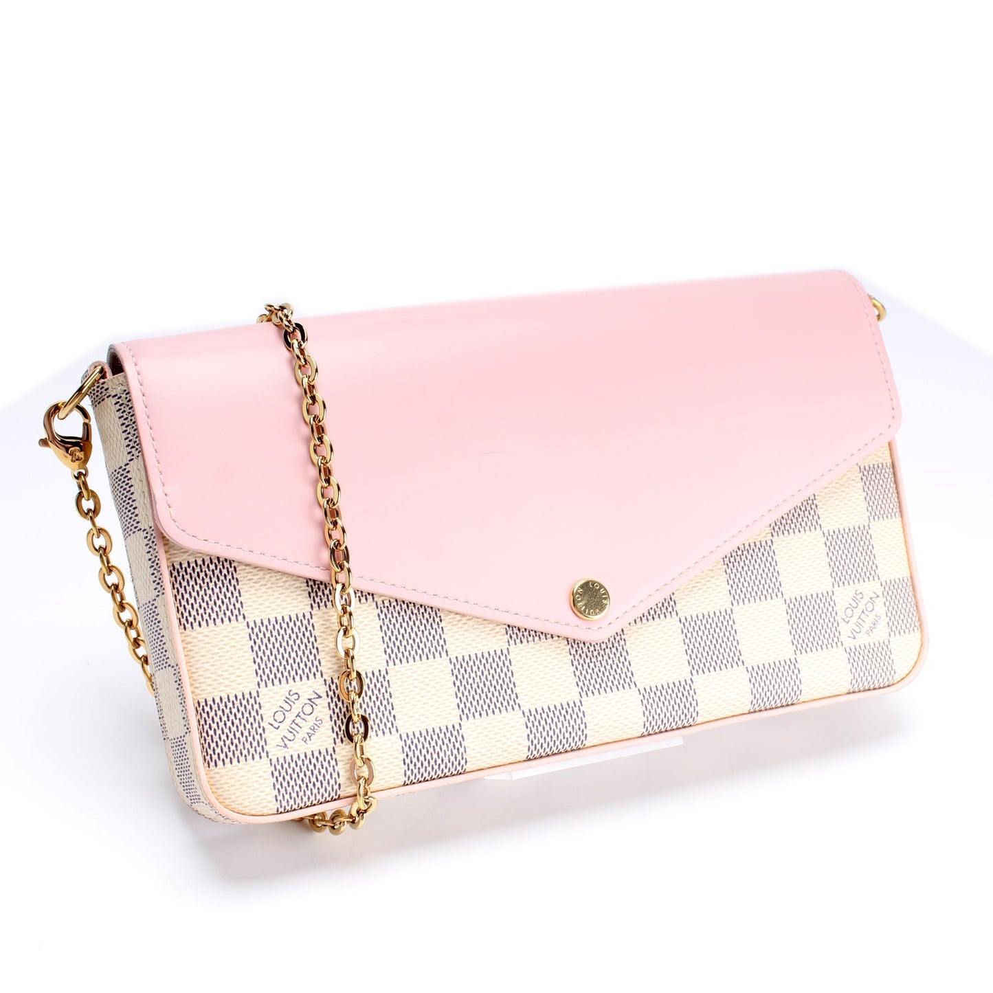 Louis Vuitton Pochette Felicie Azur Damier Clutch Bag Azur 16