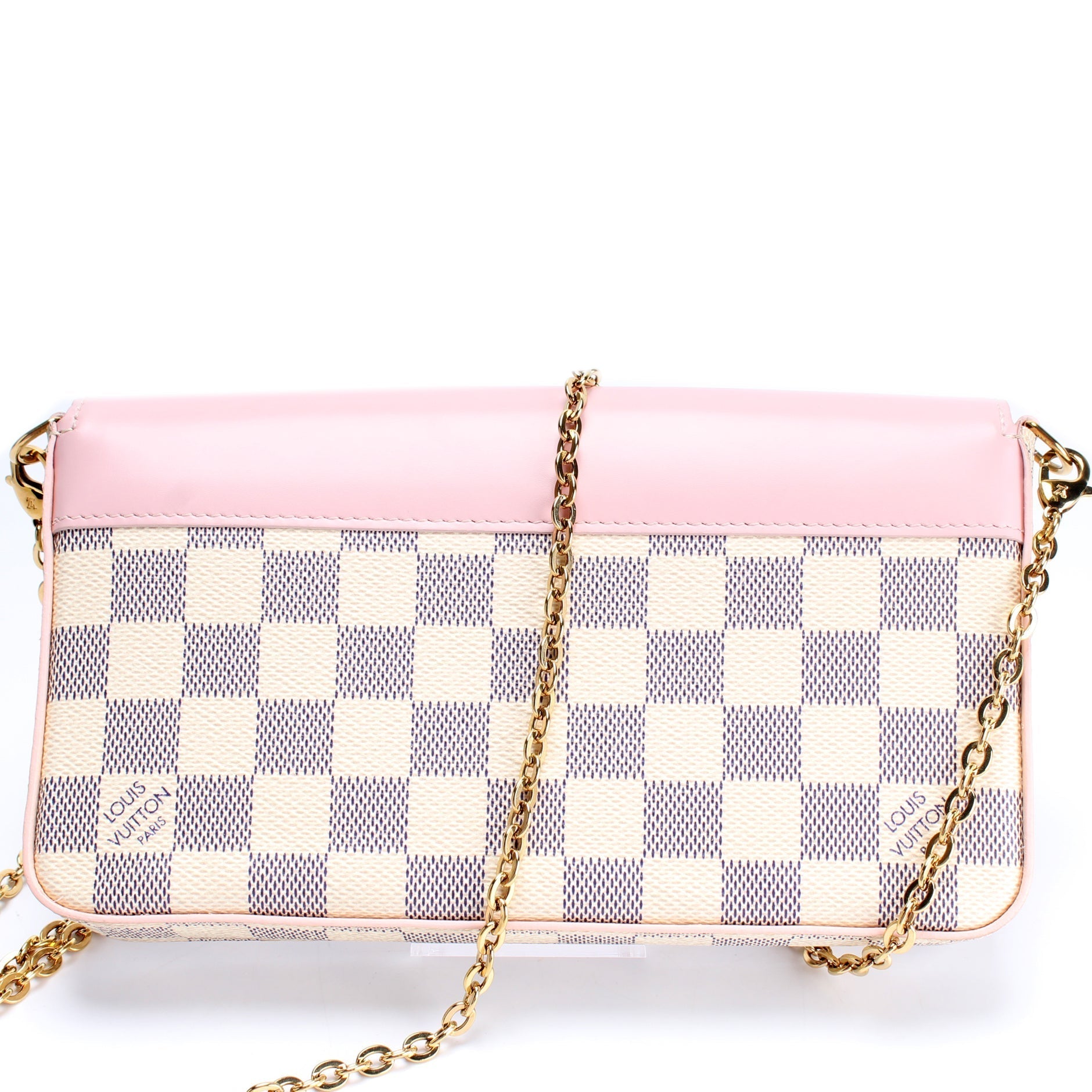 Louis Vuitton Pochette Felicie Azur Damier Clutch Bag Azur 16