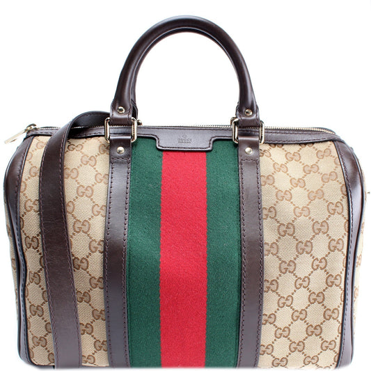 Gucci Boston Canvas Travel Bag Canvas 14