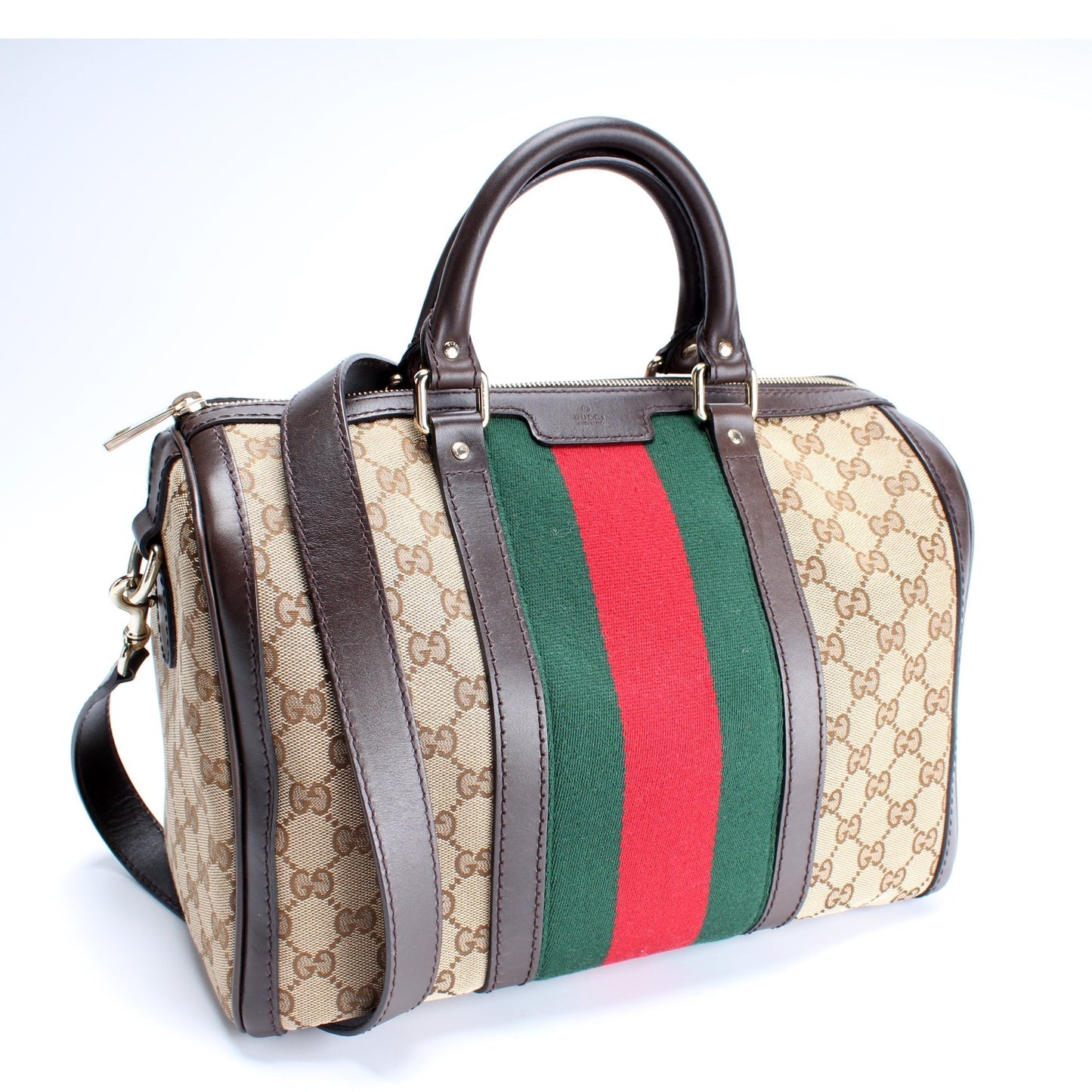 Gucci Boston Canvas Travel Bag Canvas 14