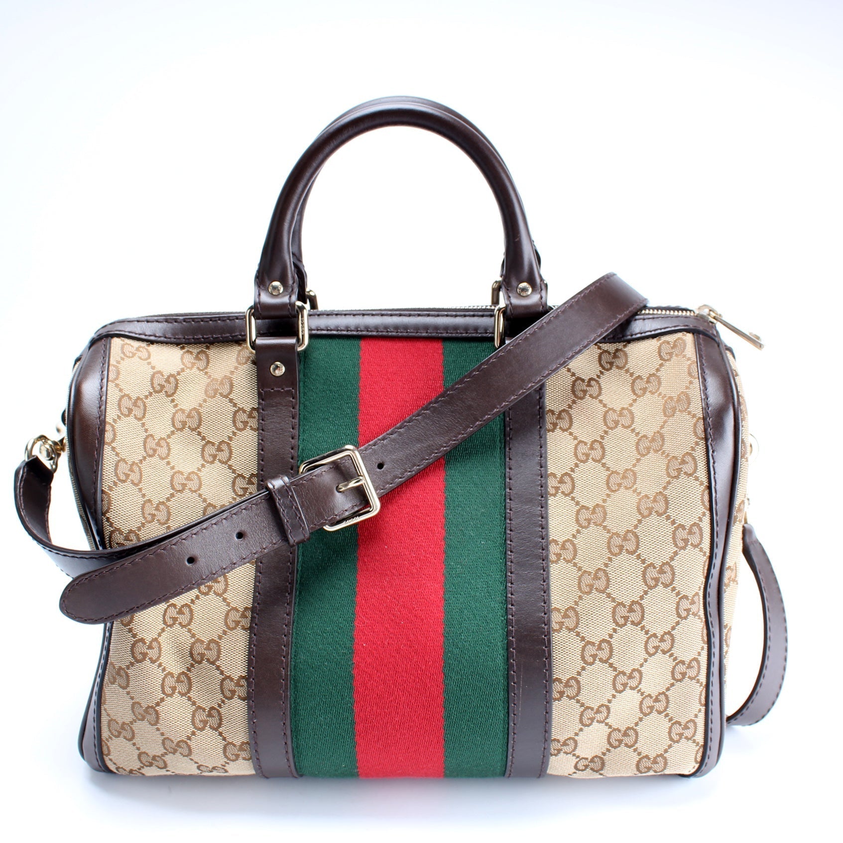 Gucci Boston Canvas Travel Bag Canvas 14