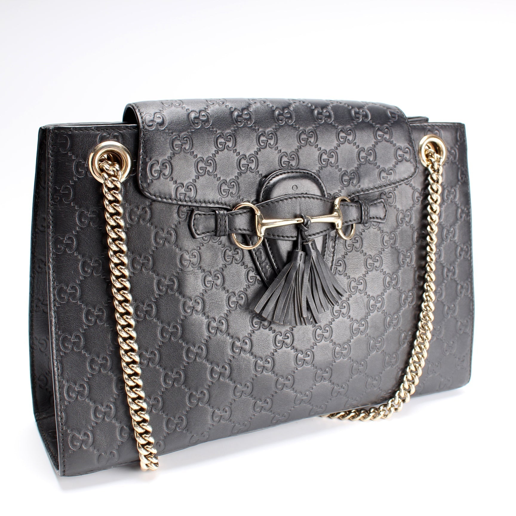 Gucci GG Emilie Canvas Chain Shoulder Bag