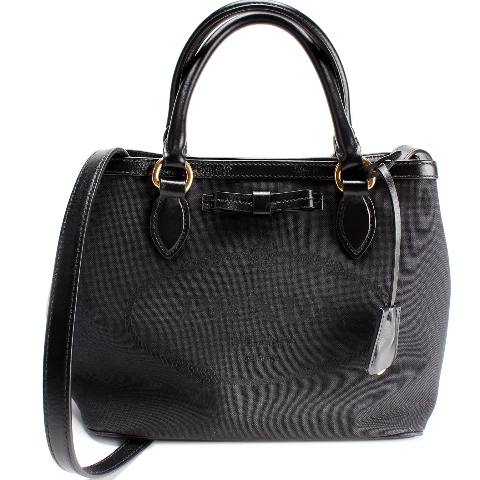 Prada Jacquard Tote Bag Logo