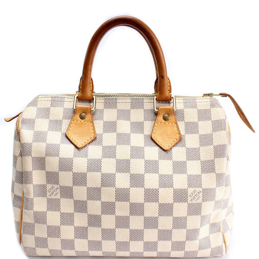 Louis Vuitton Speedy 25 Azur Damier Handbag Azur 5