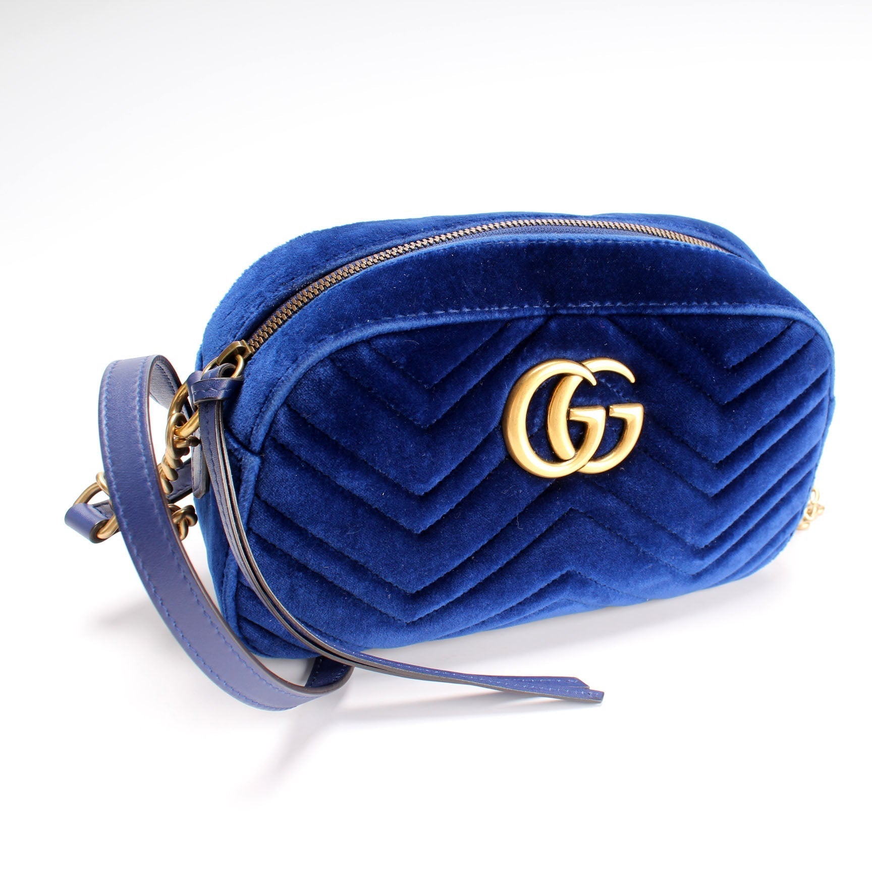 Gucci Marmont Velvet Camera Small Crossbody Bag