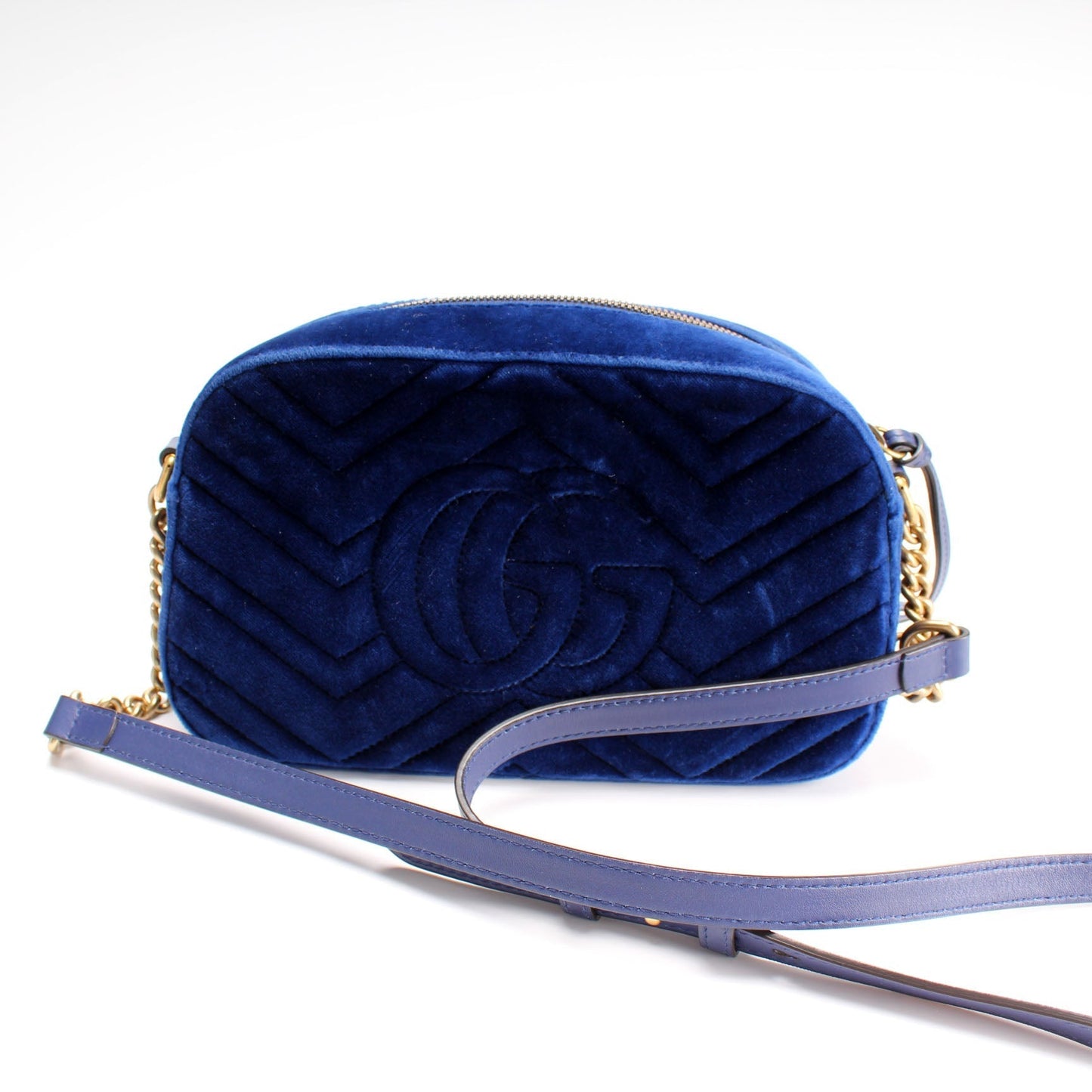 Gucci Marmont Velvet Camera Small Crossbody Bag