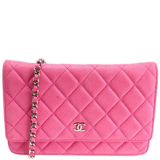 Chanel WOC Classic Quilted Matte Caviar 18M Clutch Bag