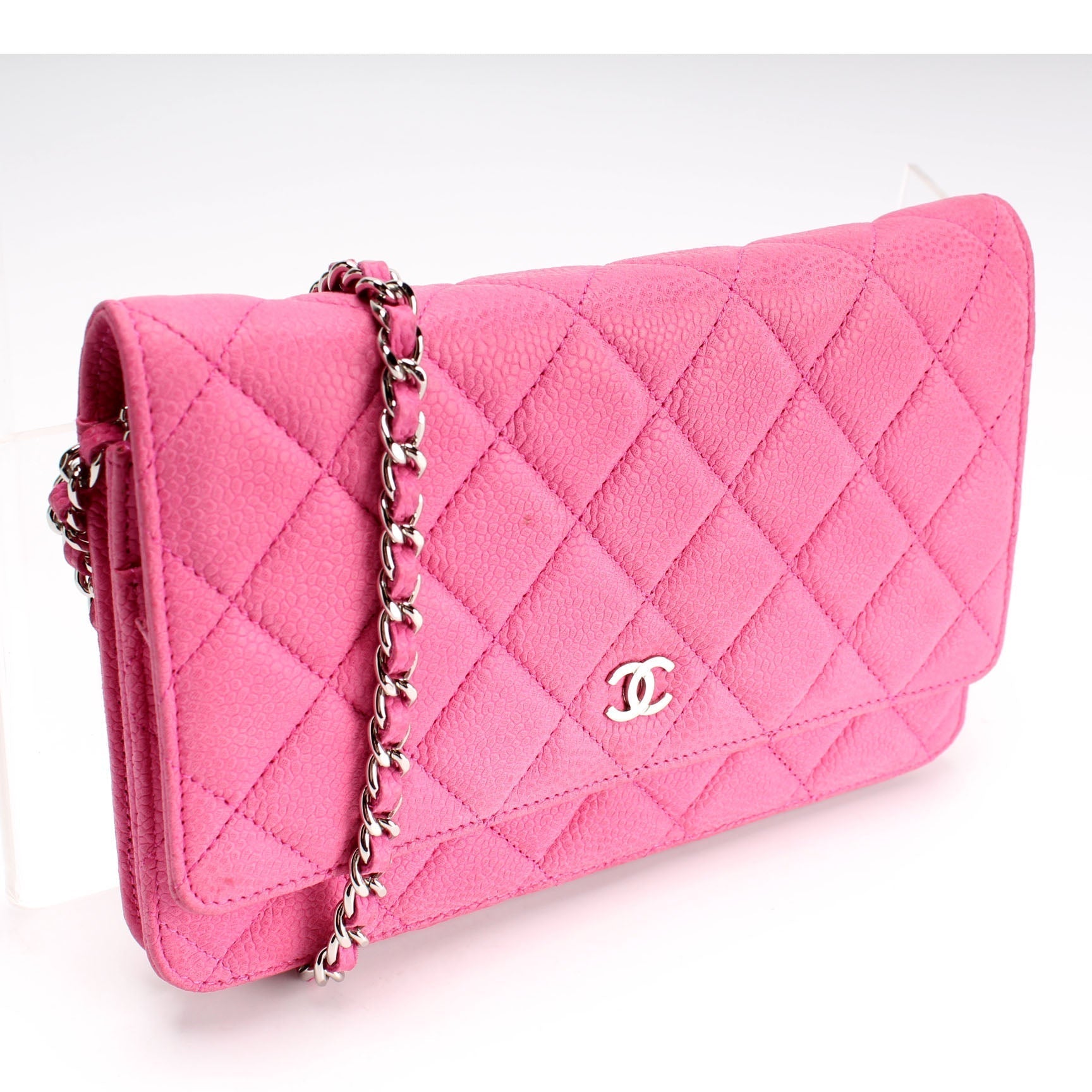 Chanel WOC Classic Quilted Matte Caviar 18M Clutch Bag