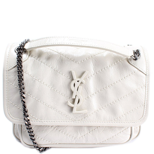 YSL Saint Laurent Saint Laurent Niki Baby Crinkled Bag Leather Travel Bag