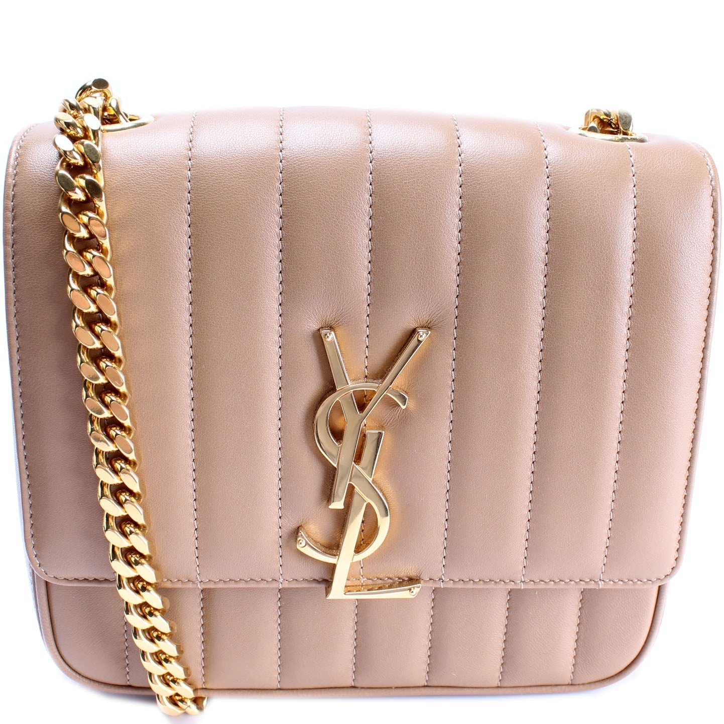YSL Saint Laurent Saint Laurent Vicky Lambskin Bag Medium Chain Travel Bag