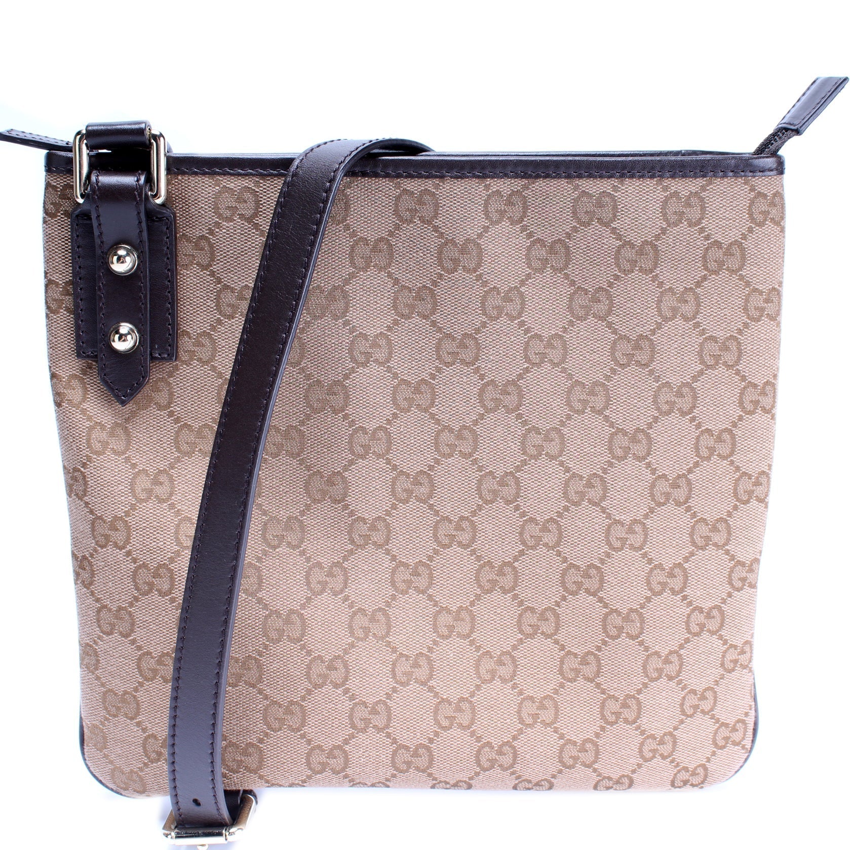 Gucci Flat Messenger Bag Canvas Shoes