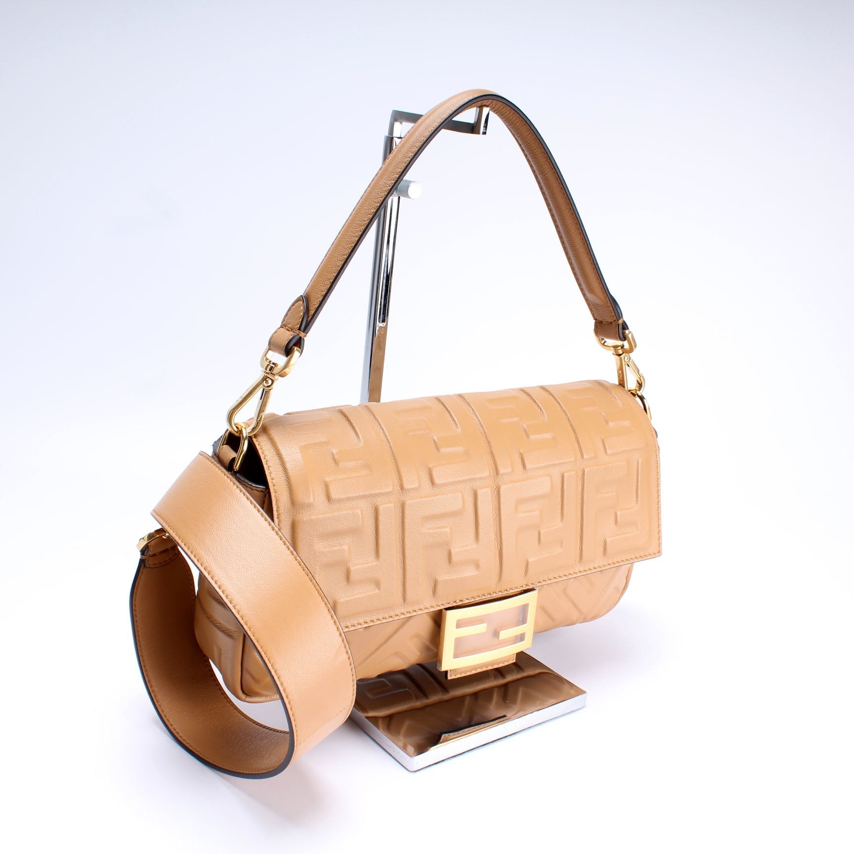 Fendi 8Br600Uette Ff Nappa Bag Embossed Travel Bag