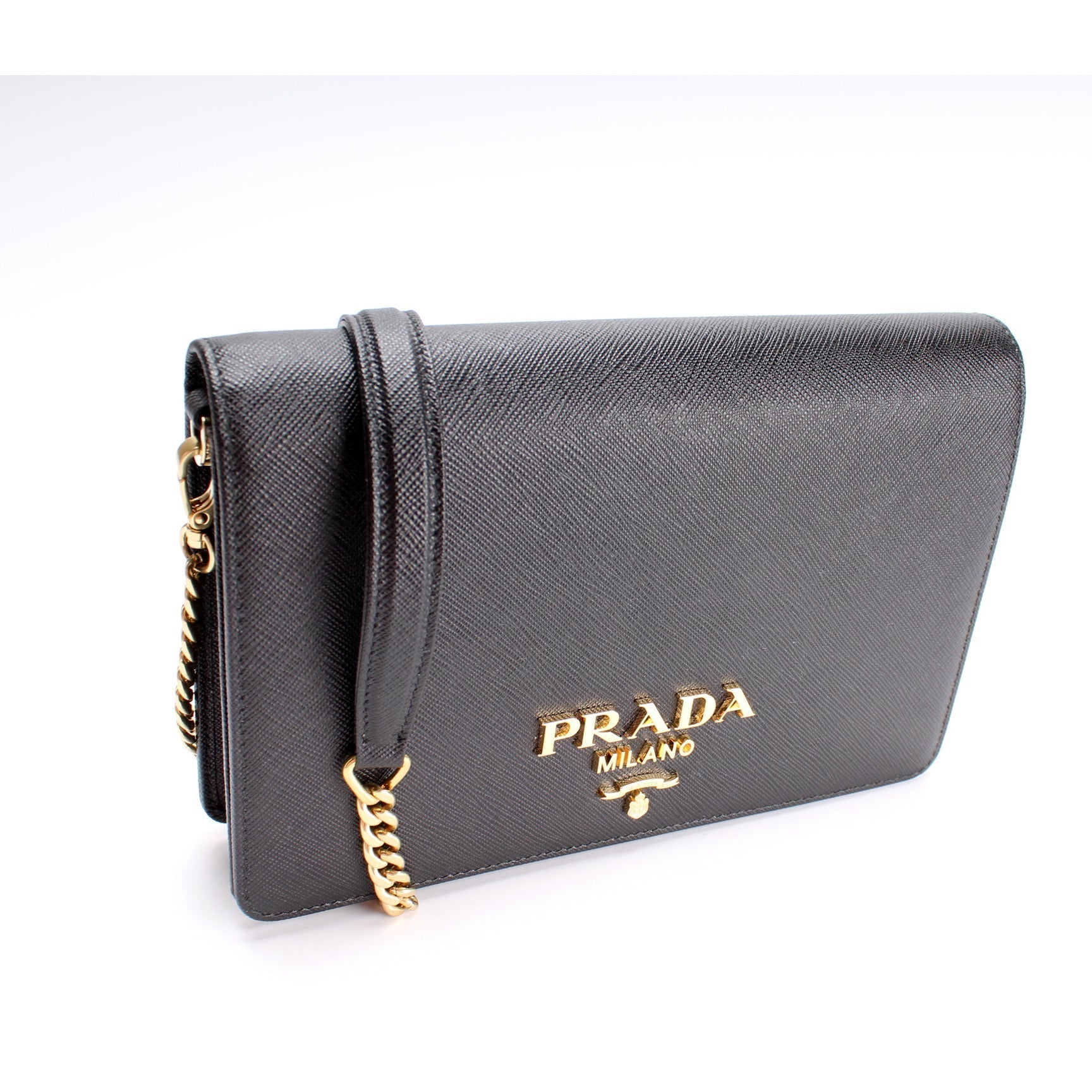 Prada Saffiano Lux Bag Mini Chain Travel Bag