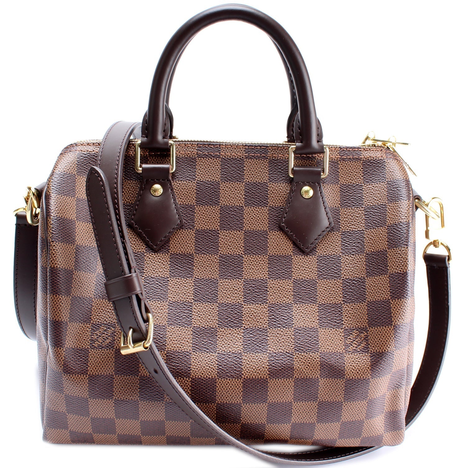 Louis Vuitton Speedy 25 Bandouliere Ebene Damier Handbag Damier Ebene