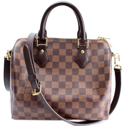 Louis Vuitton Speedy 25 Bandouliere Ebene Damier Handbag Damier Ebene