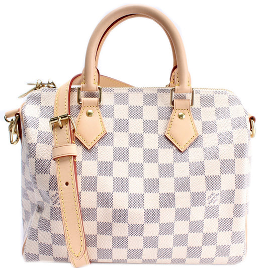Louis Vuitton Speedy 25 Bandouliere Azur Damier Handbag