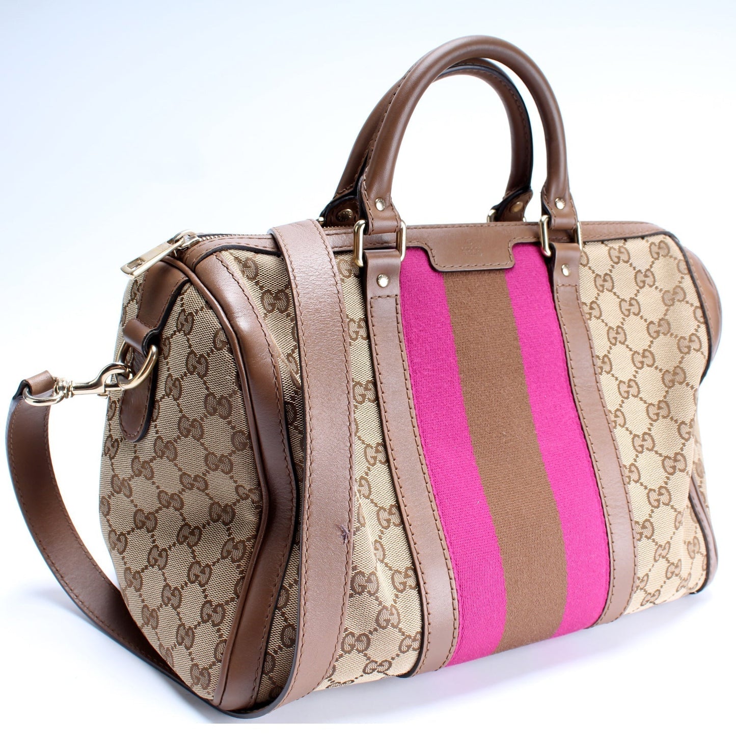 Gucci Boston Bag Canvas Travel Bag Canvas 15