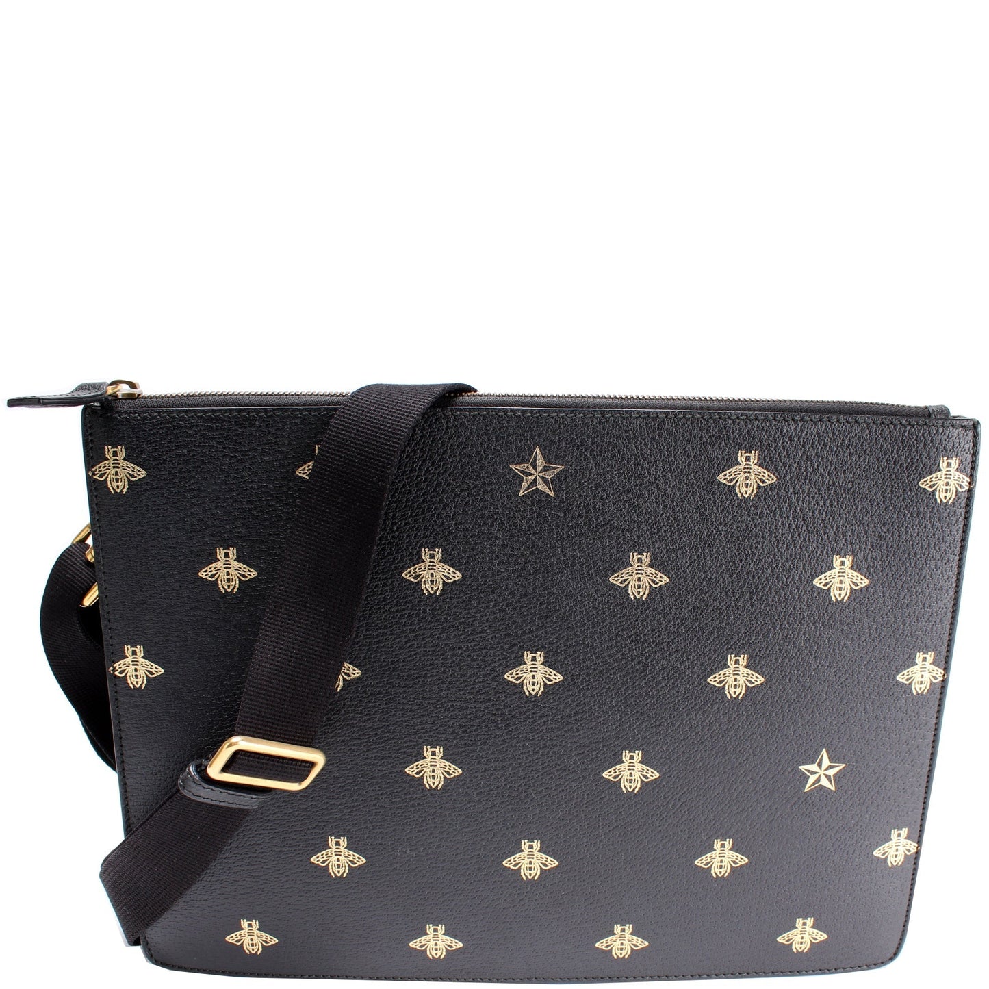 Gucci Bee Star Leather Travel Bag