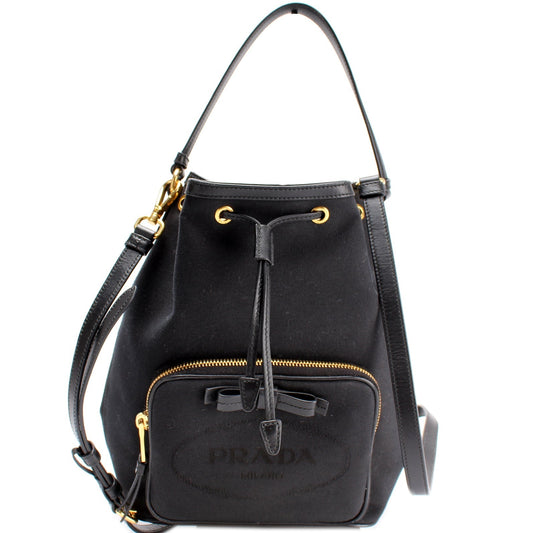 Prada Jacquard Bag Logo Bucket Bucket Bag
