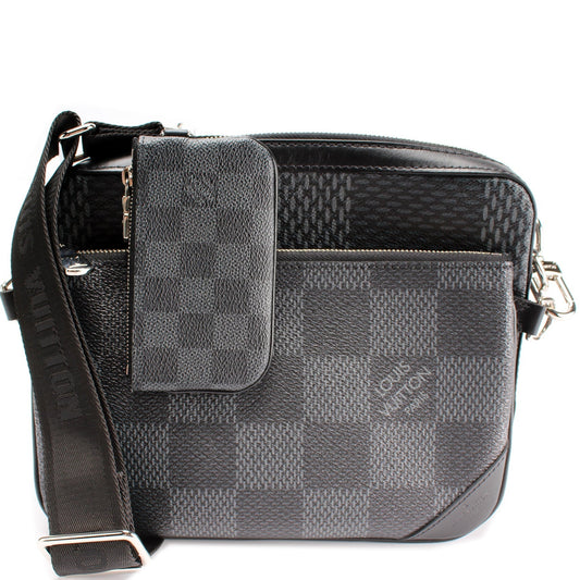 Louis Vuitton Trio Messenger 3D Graphite Damier Crossbody Bag