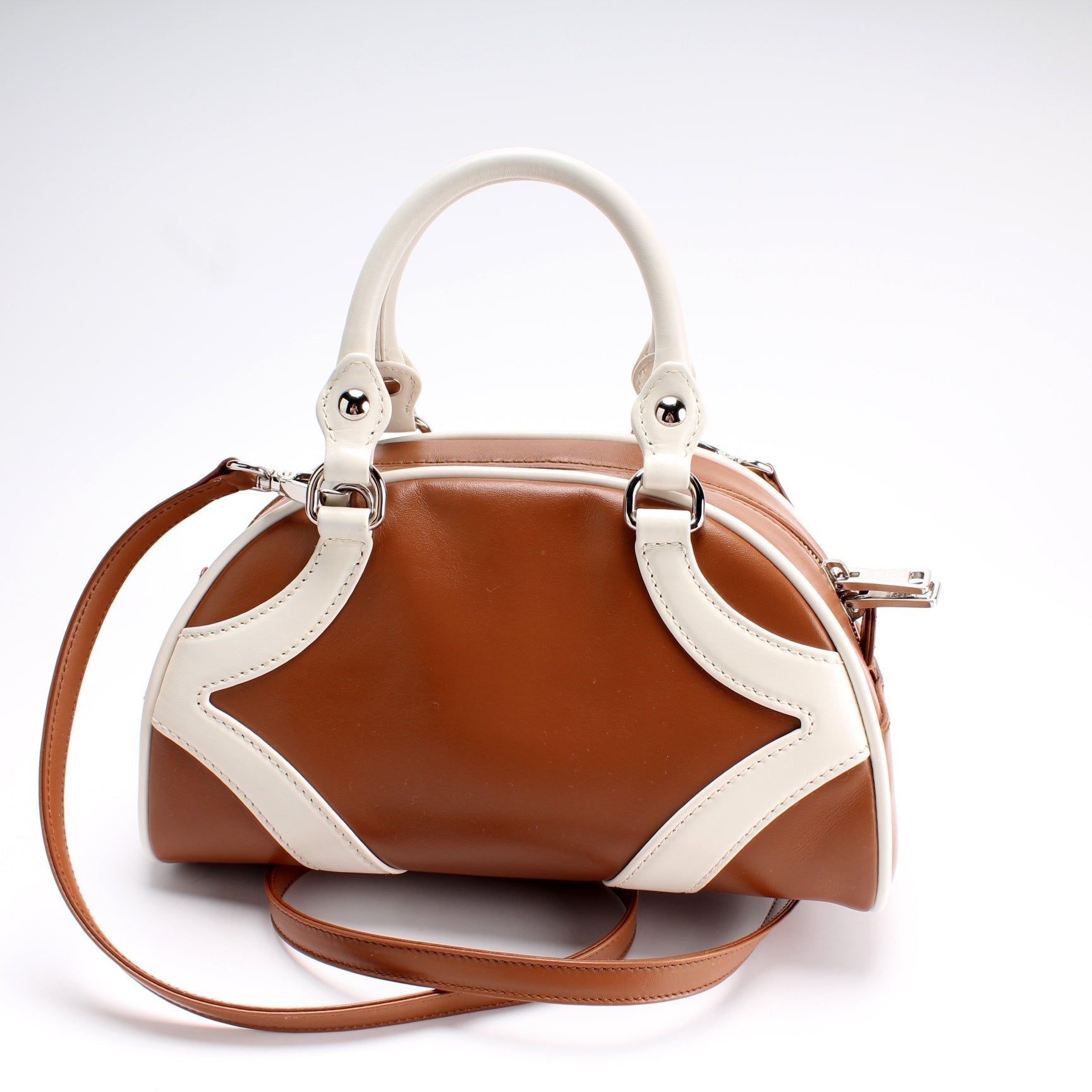 Prada Soft Calfskin Bowling Bag Travel Bag