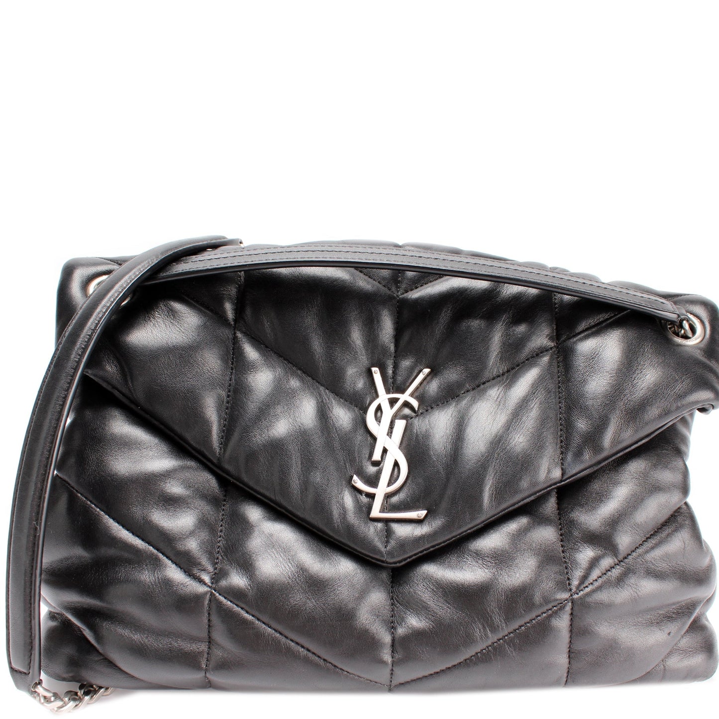 YSL Saint Laurent Puffer Bag Lambskin Quilted Medium Travel Bag Medium Lambskin 577475
