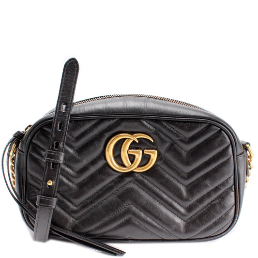 Gucci Marmont Camera Leather Small Crossbody Bag Bag 8