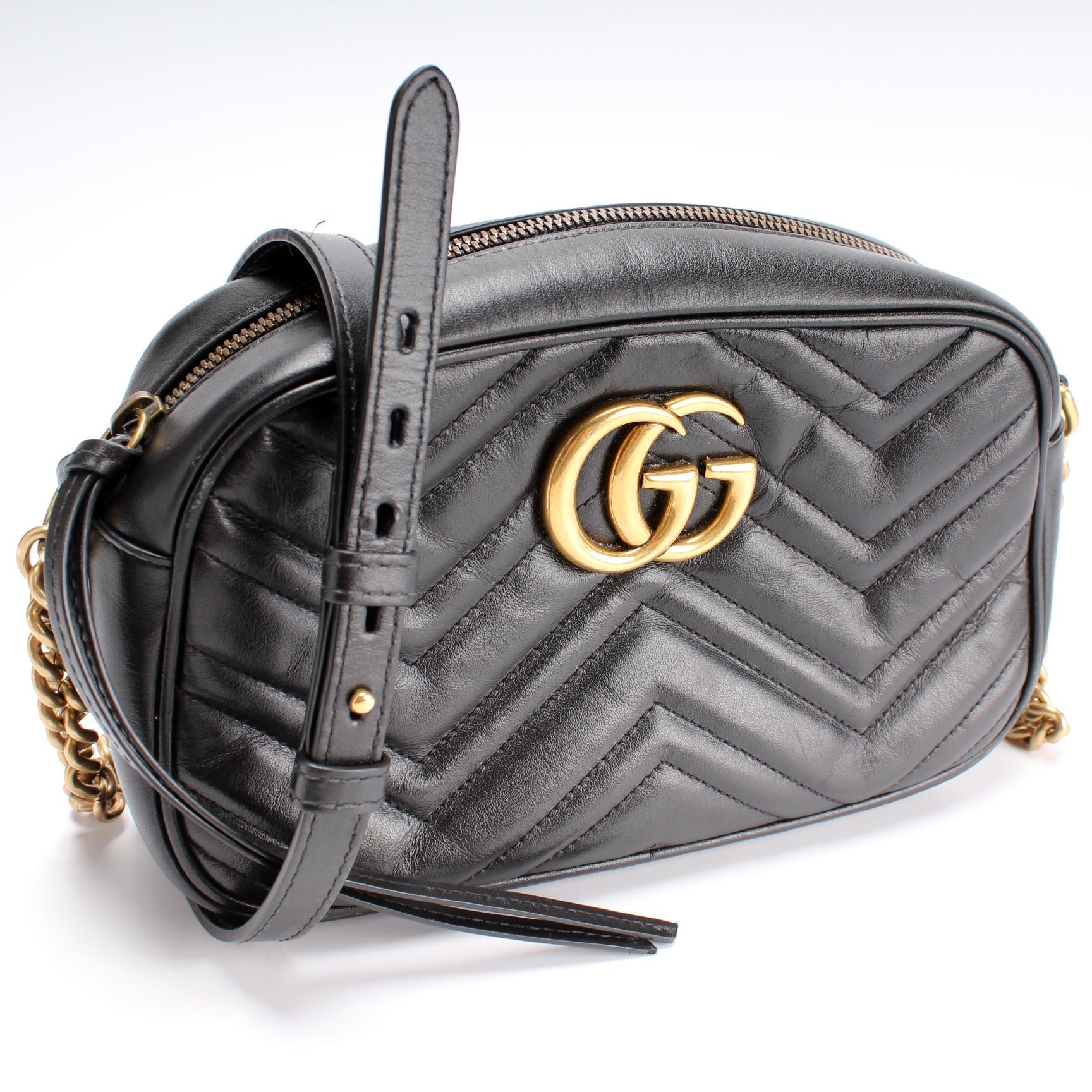 Gucci Marmont Camera Leather Small Crossbody Bag Bag 8