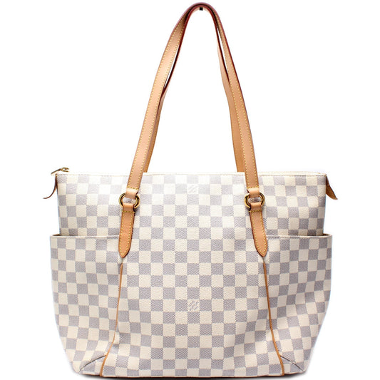Louis Vuitton Totally Azur MM Damier Handbag Azur 5
