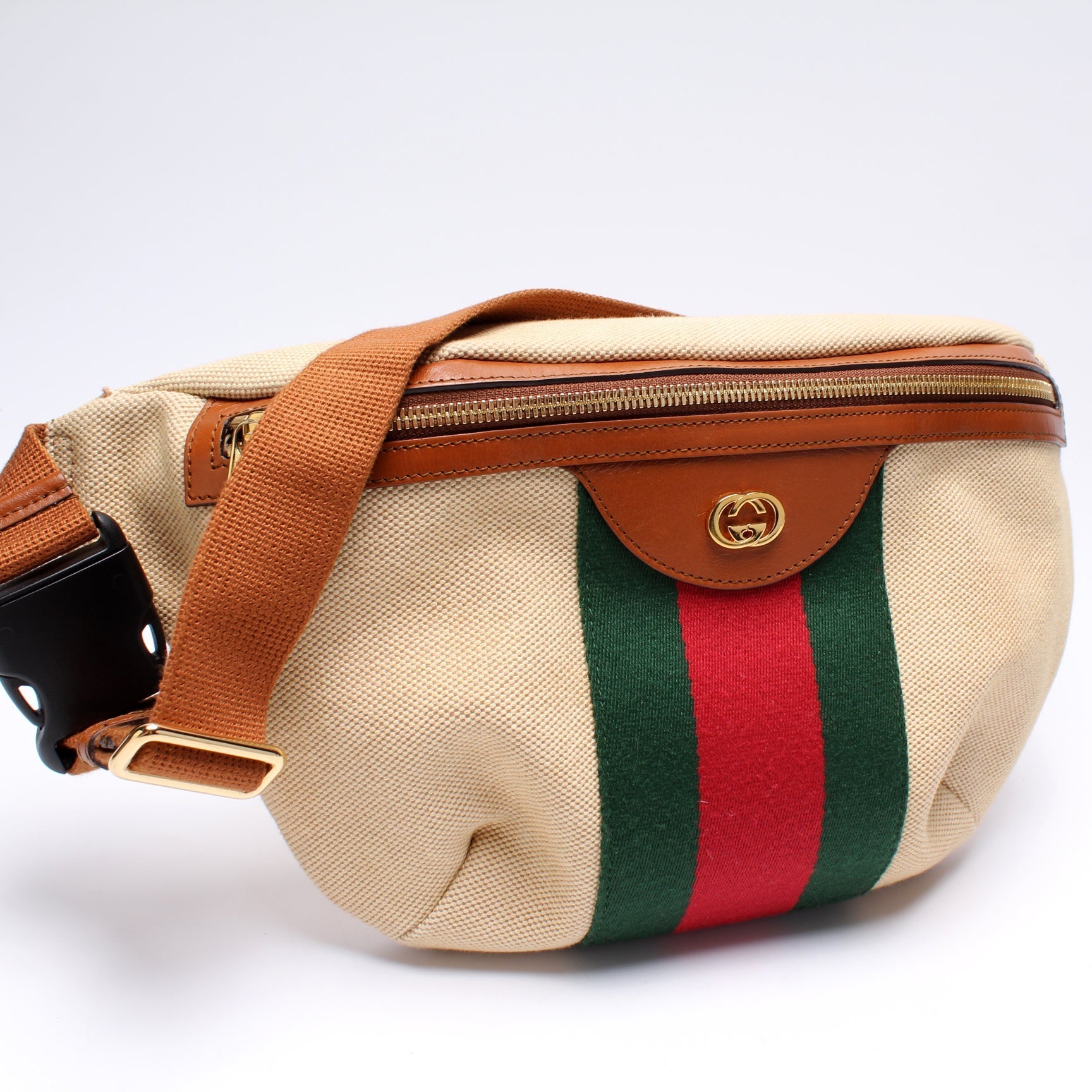 Gucci Web Canvas Belt Bag 1