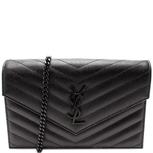 YSL Saint Laurent Envelope Wallet Bag Chain Travel Bag Envelope Chain Wallet