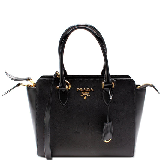 Prada Saffiano Calfskin Top Handle Bag Travel Bag